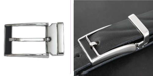 DV11661-30 Nickel buckle with recessed tip and keeper